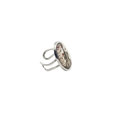 ring steel silver quitar